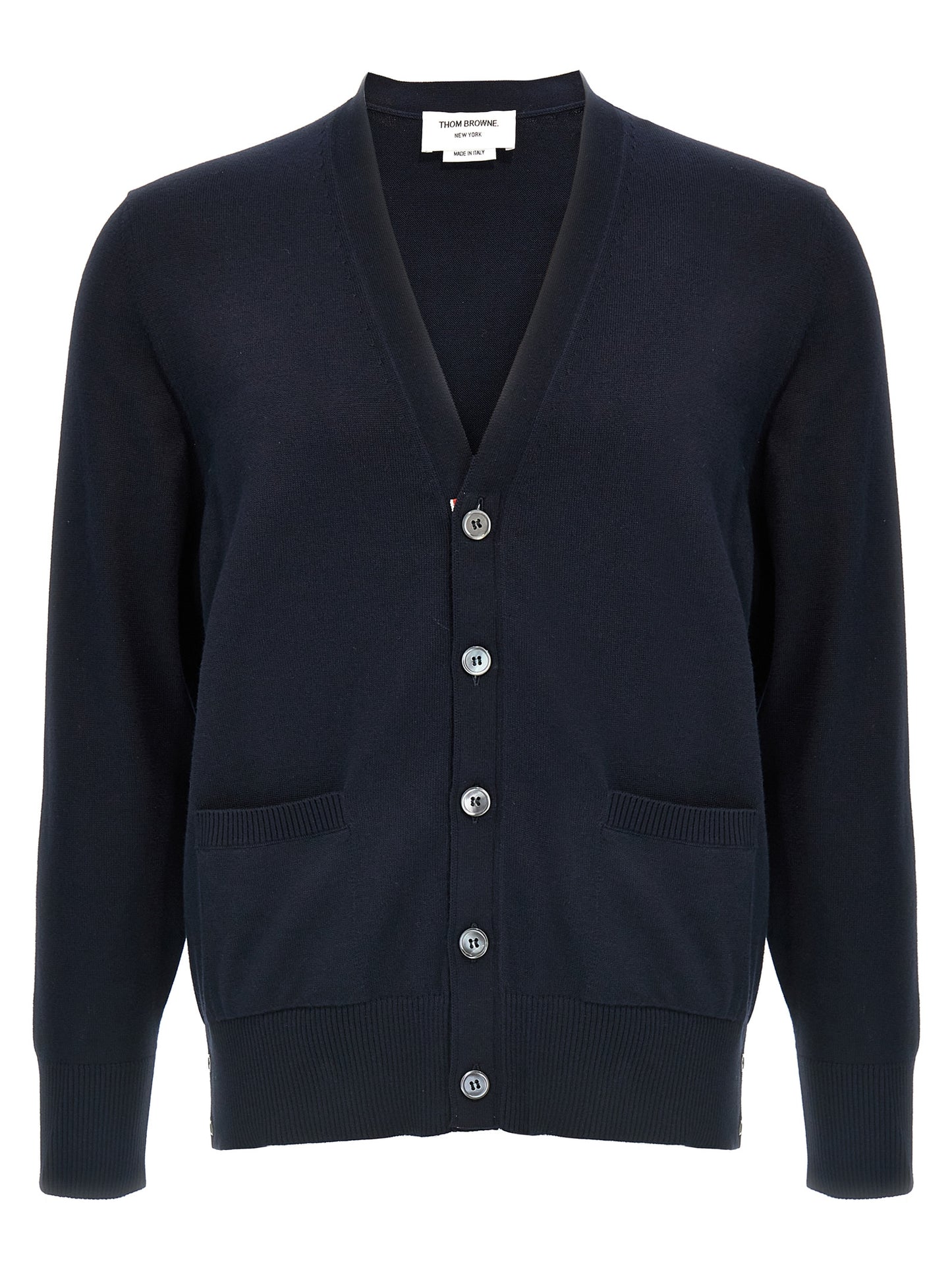 Thom Browne Blue Cotton Cardigan