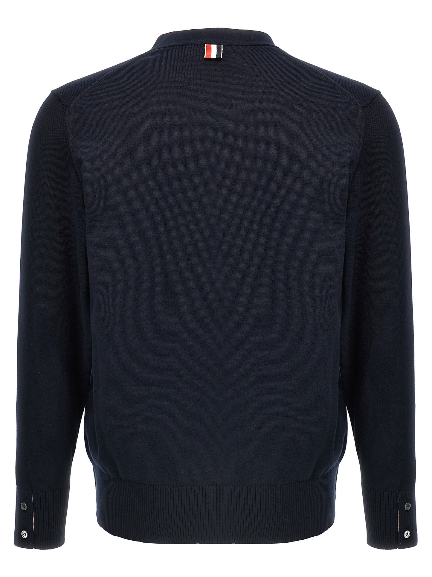 Thom Browne Blue Cotton Cardigan