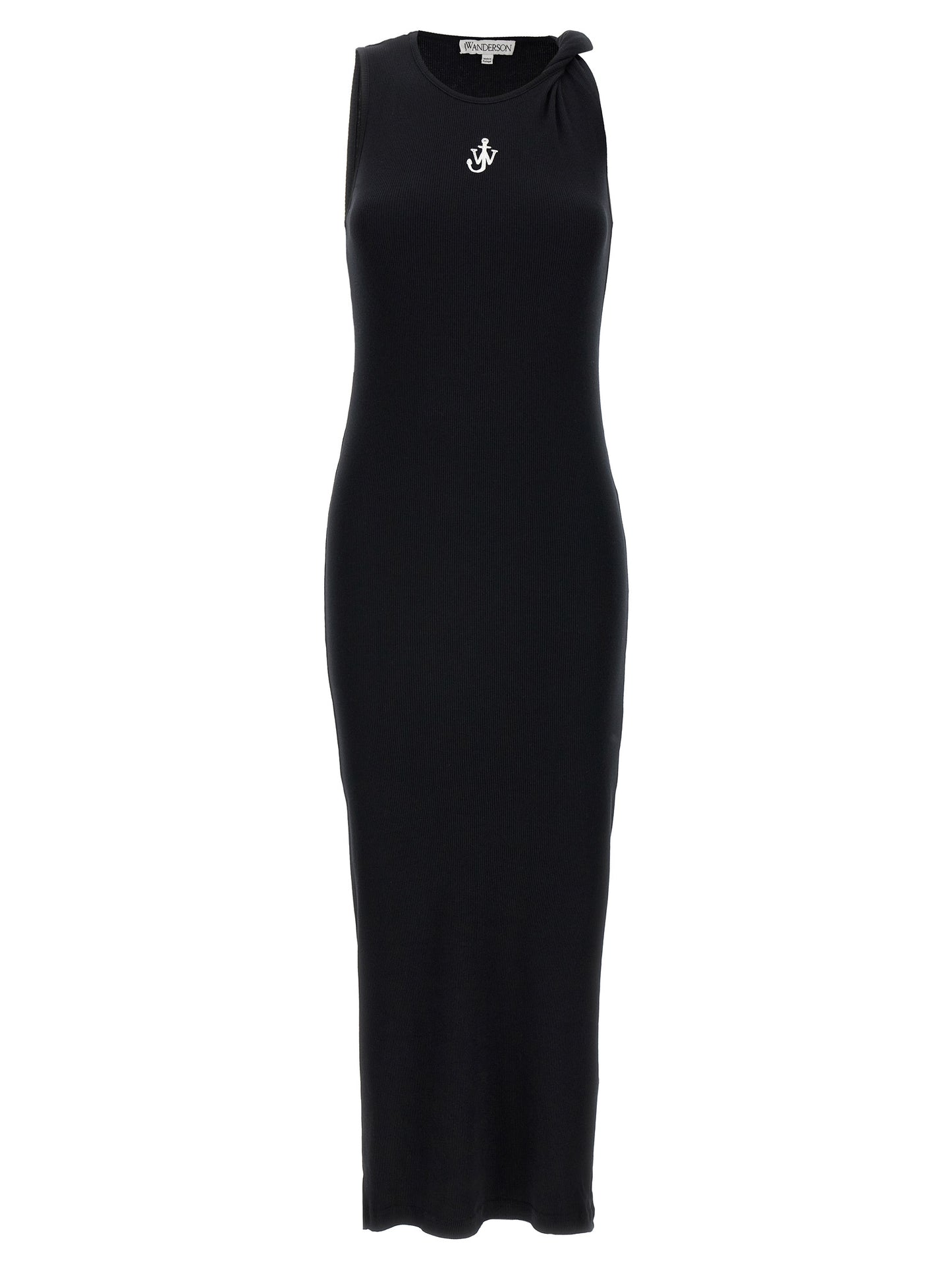 J.W.Anderson Black Cotton Midi Dress