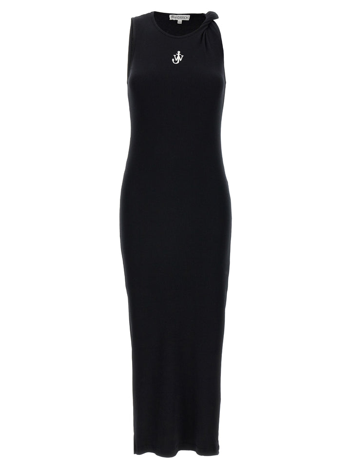J.W.Anderson Black Cotton Midi Dress