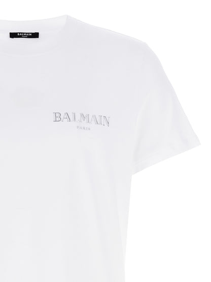Balmain White Organic Cotton T-Shirt
