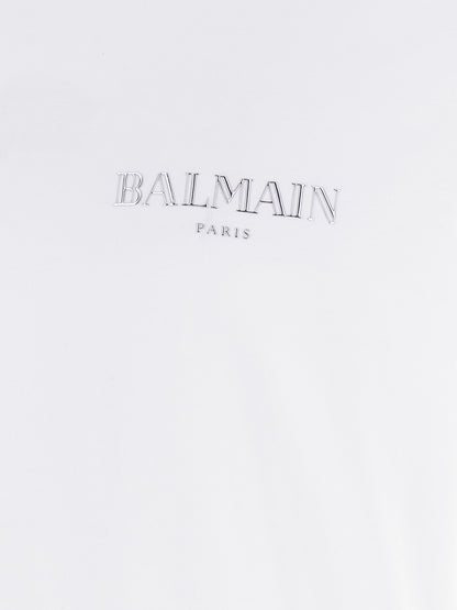 Balmain White Organic Cotton T-Shirt