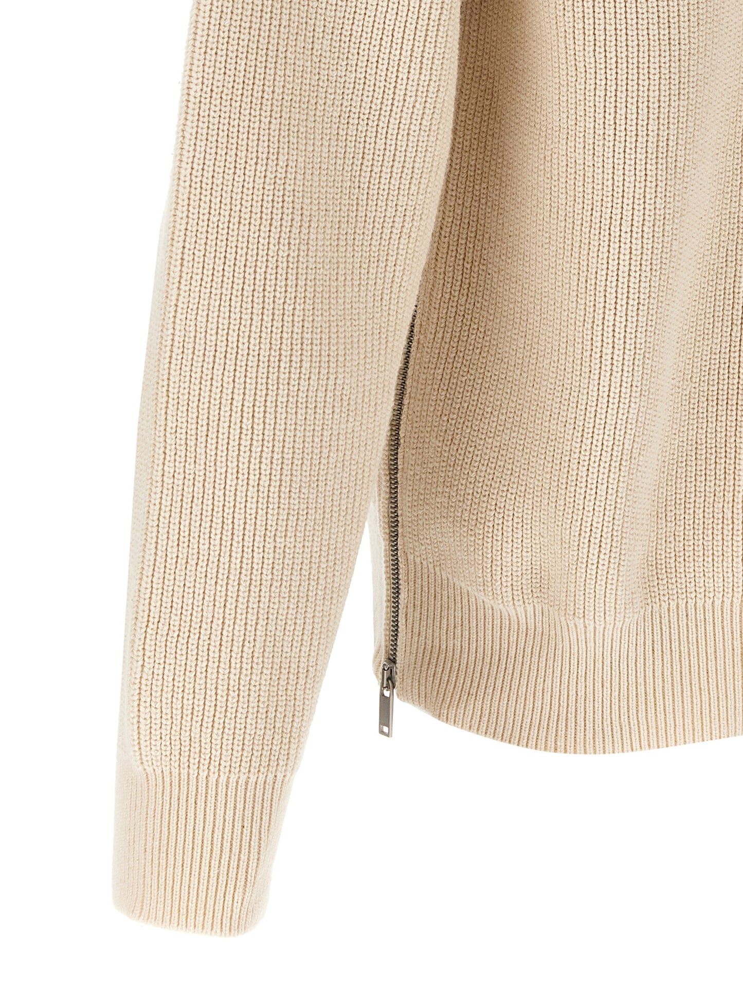 Jil Sander Beige Cotton Cardigan