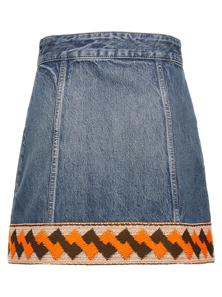 Valentino Garavani Multicolor Cotton Long Skirt