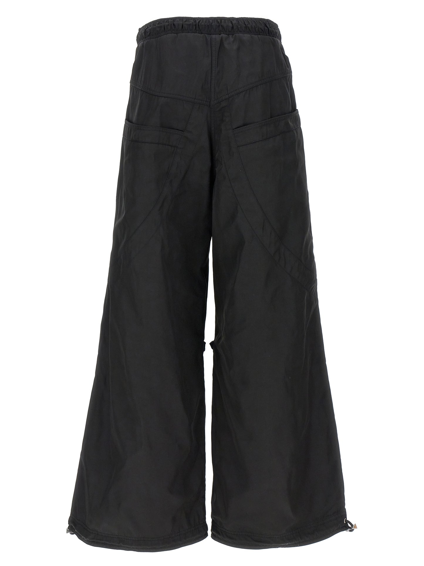 The Attico Black Polyester Casual Pants