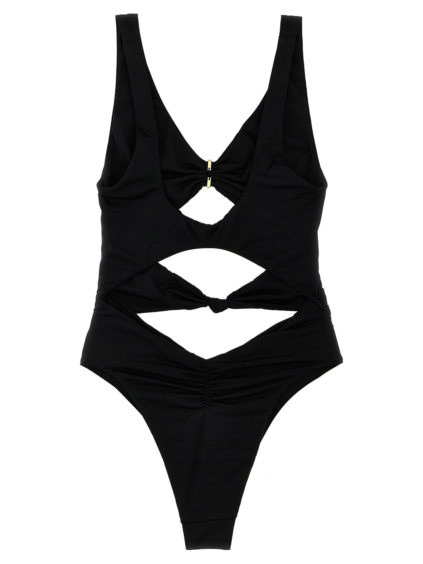 Elisabetta Franchi Black Polyamide One-Piece Swimsuit
