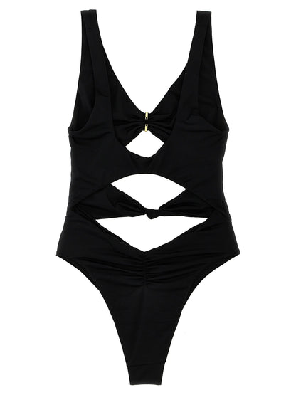 Elisabetta Franchi Black Polyamide One-Piece Swimsuit