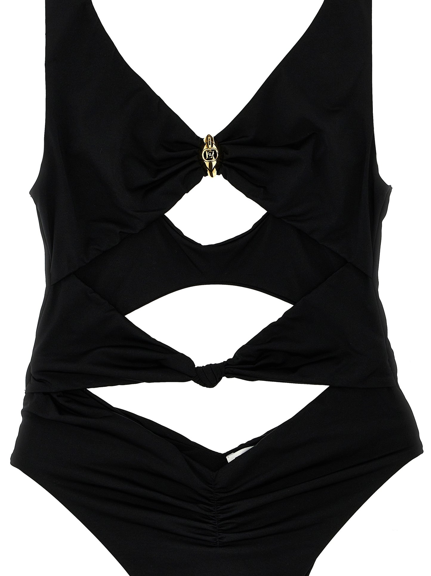 Elisabetta Franchi Black Polyamide One-Piece Swimsuit