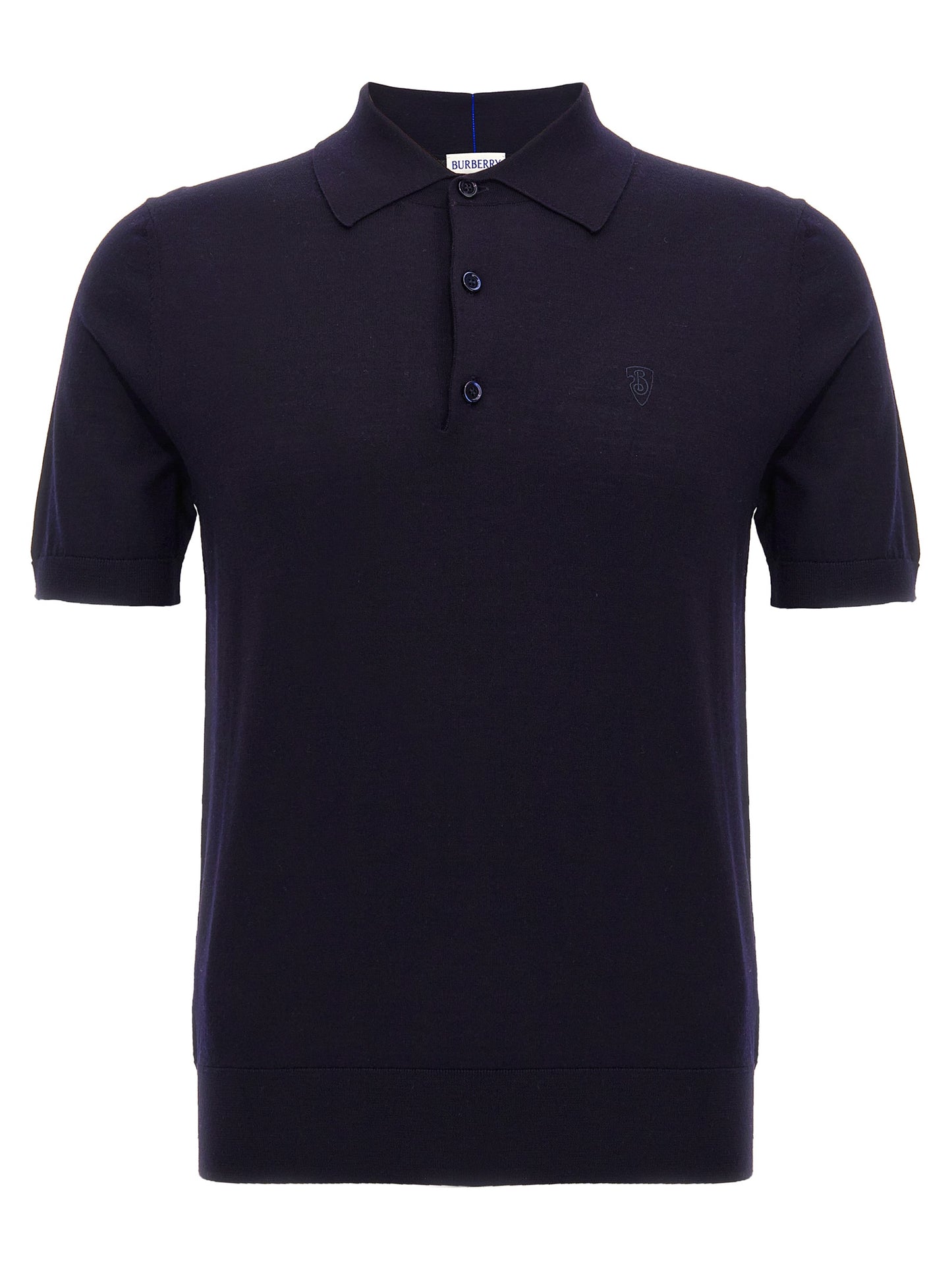 Burberry Blue Wool Polo Shirt