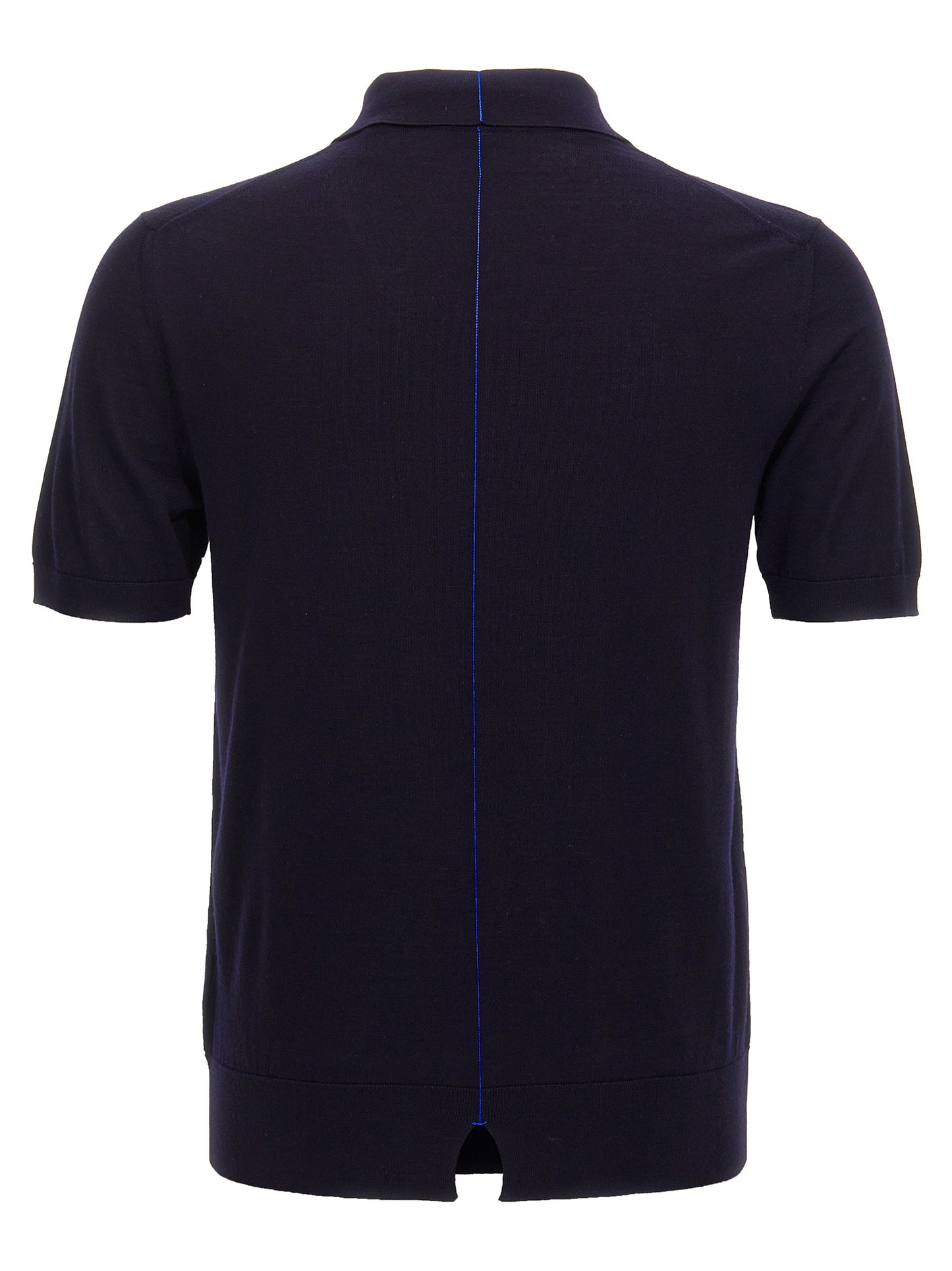 Burberry Blue Wool Polo Shirt