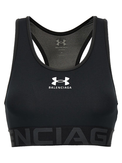 Balenciaga Black Polyester Sport Bra
