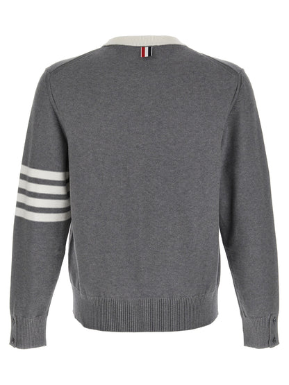 Thom Browne Gray Cotton Cardigan