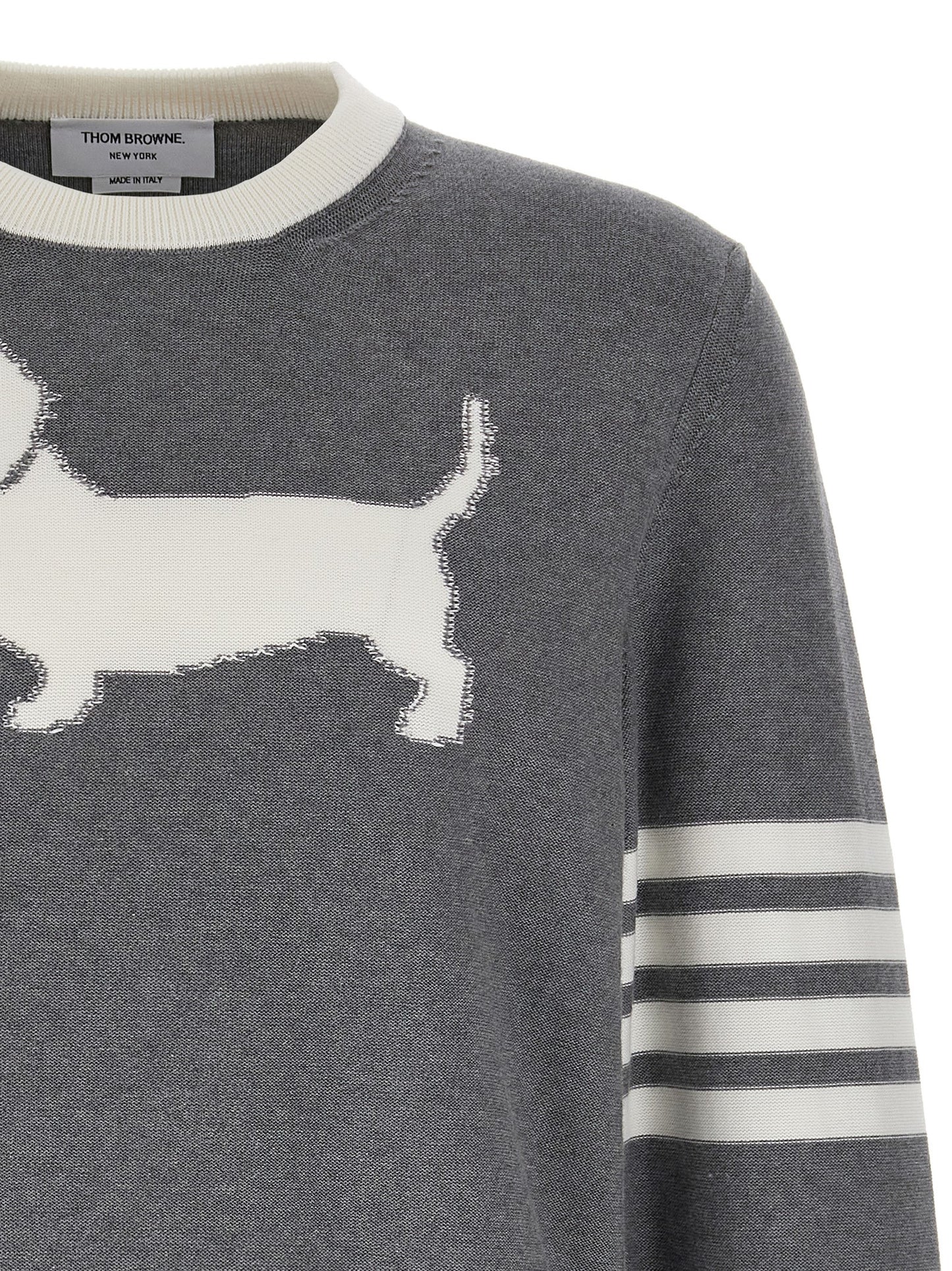 Thom Browne Gray Cotton Cardigan