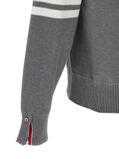 Thom Browne Gray Cotton Cardigan