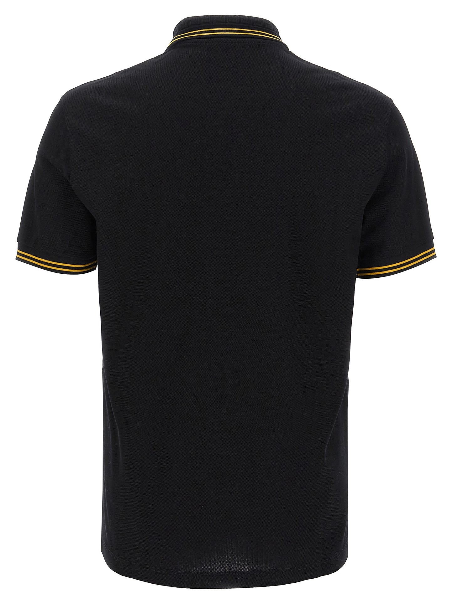 Versace Black Cotton Polo Shirt