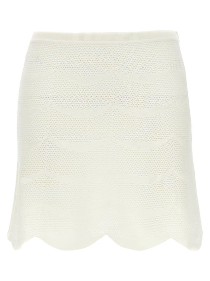 Tom Ford White Cotton Long Skirt