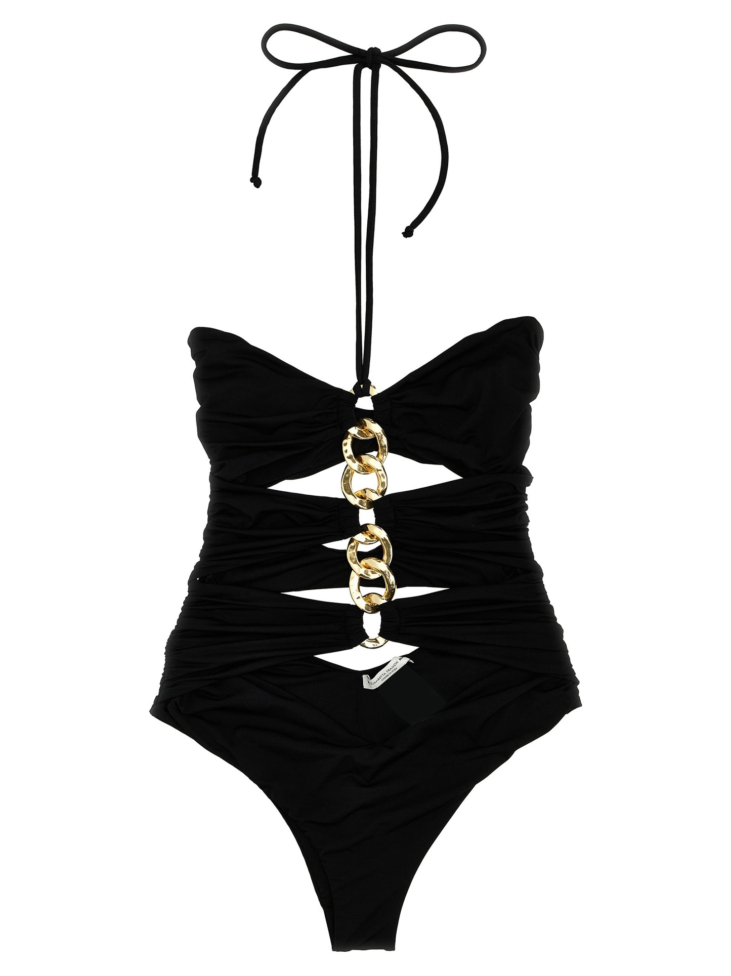 Elisabetta Franchi Black Polyamide One-Piece Swimsuit