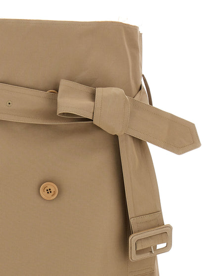 Vetements Beige Cotton Midi Skirt