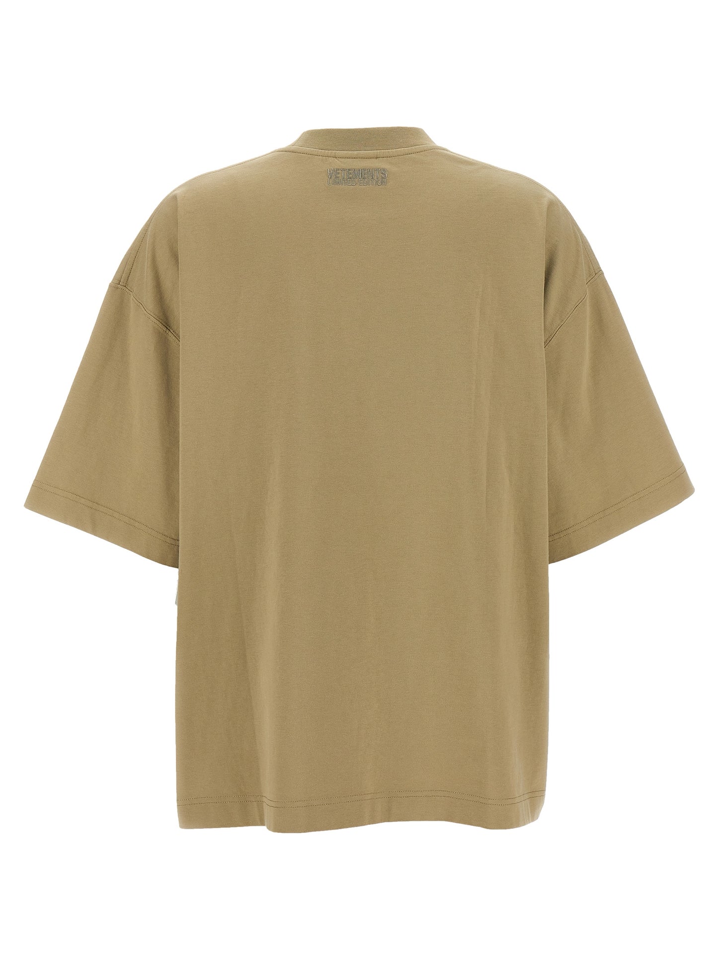 Vetements Beige Cotton T-Shirt