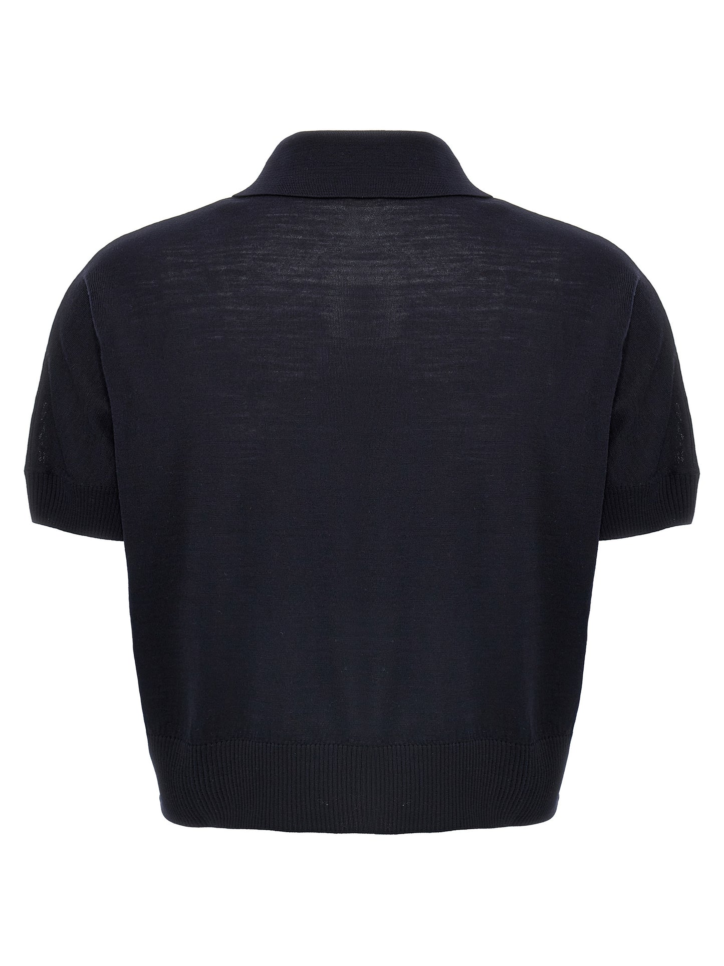 Khaite Blue Wool Shortsleeve Shirt