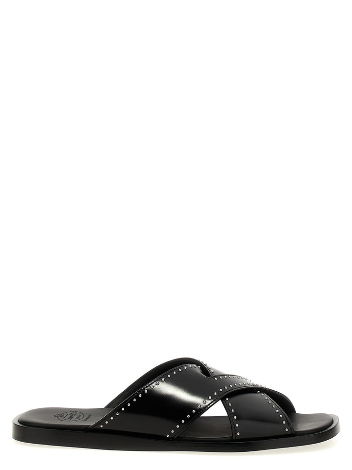 Church's Black Calf Leather Bos Taurus Slides