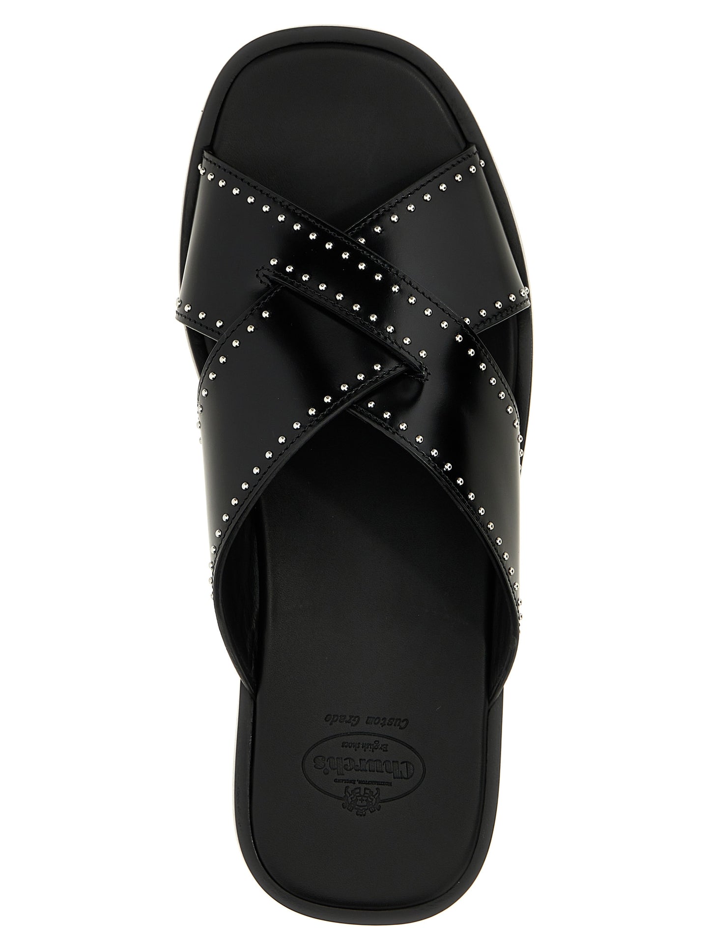 Church's Black Calf Leather Bos Taurus Slides