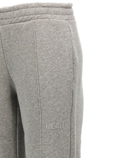The Attico Gray Cotton Joggers (Workout Pants)