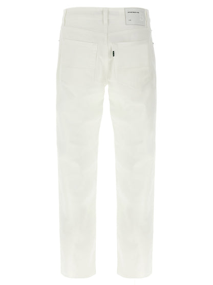 Department 5 White Cotton Straight-Leg Jeans