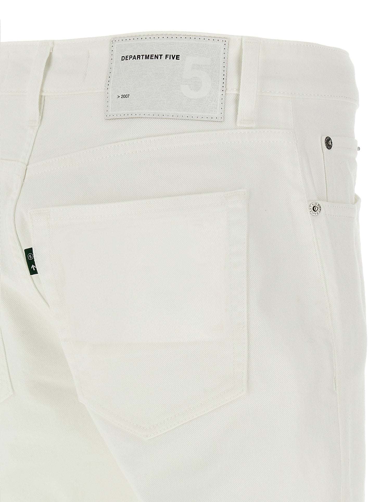 Department 5 White Cotton Straight-Leg Jeans