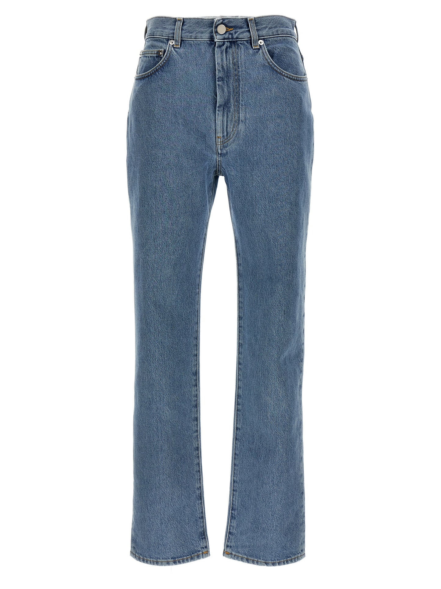Loulou De Saison Blue Organic Cotton Straight-Leg Jeans