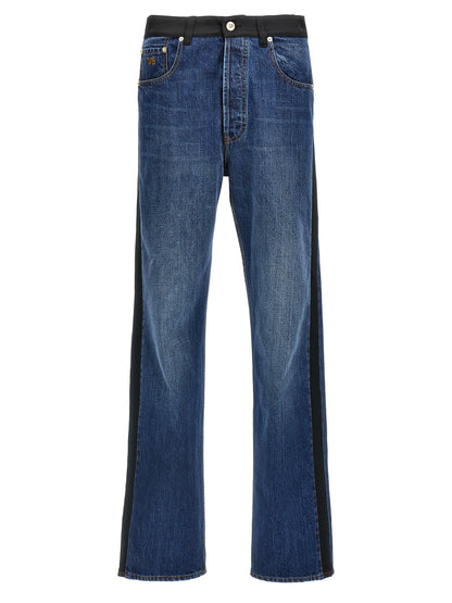 WALES BONNER Blue Cotton Straight-Leg Jeans