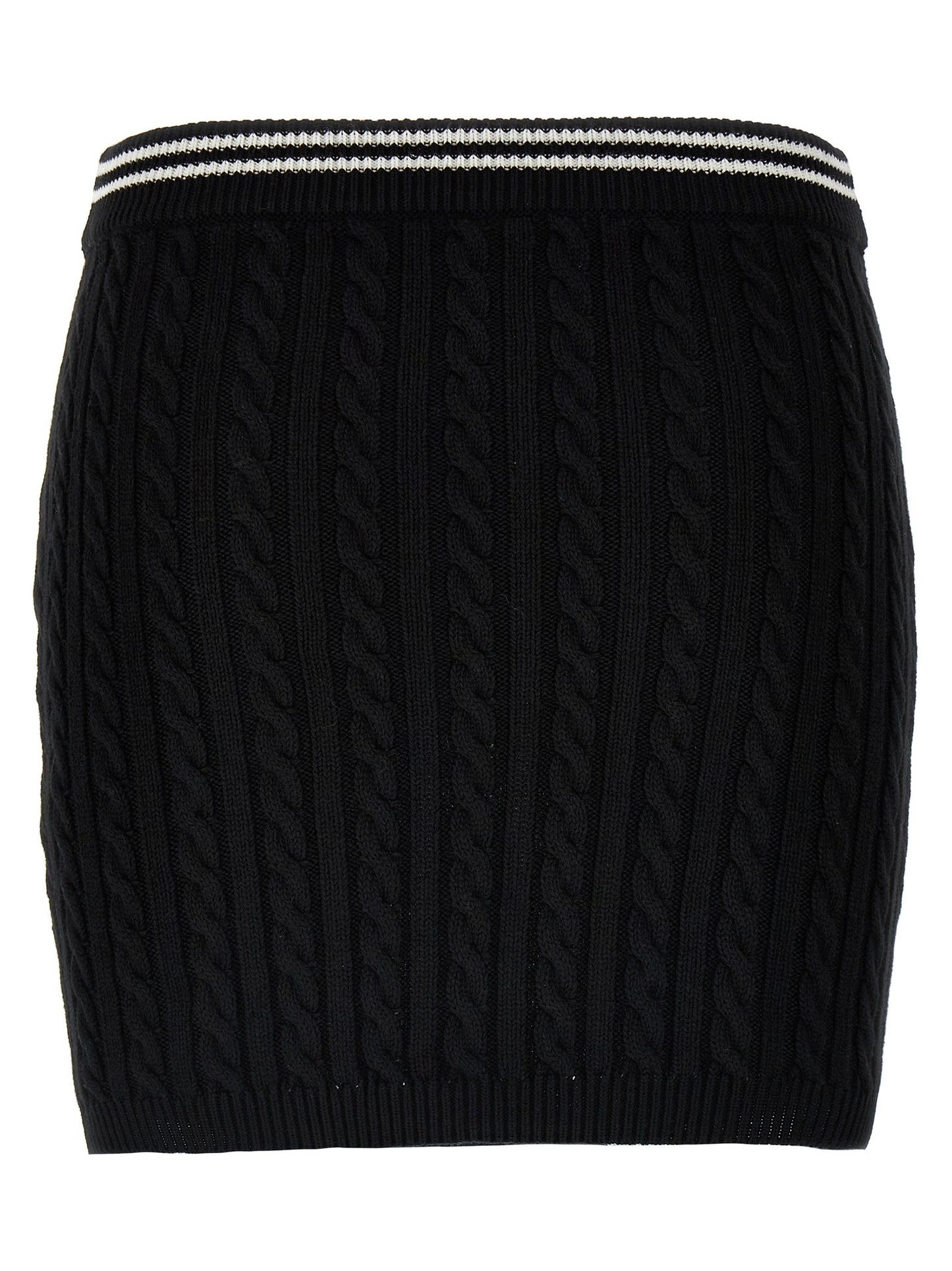 Alessandra Rich Bicolor Cotton Long Skirt