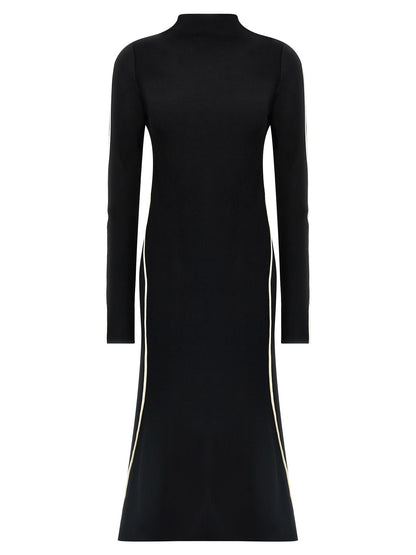Sportmax Bicolor Viscose Midi Dress