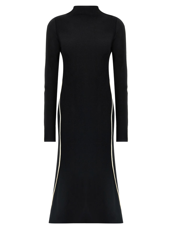 Sportmax Bicolor Viscose Midi Dress