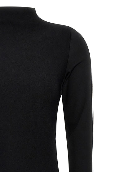 Sportmax Bicolor Viscose Midi Dress