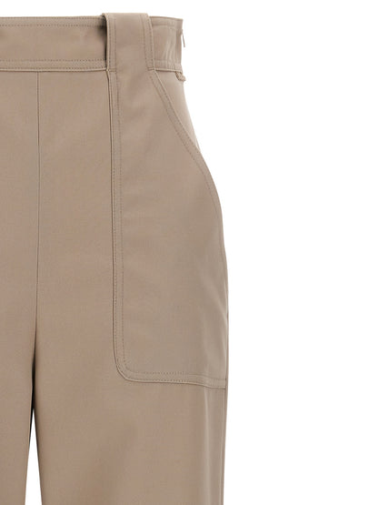 Max Mara Beige Cotton Casual Pants