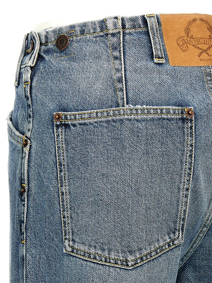 Moschino Blue Cotton Straight-Leg Jeans