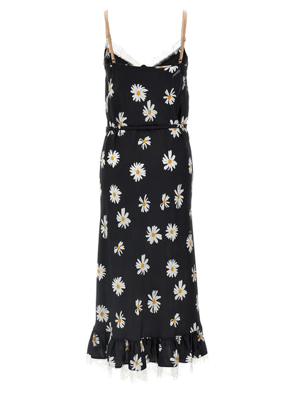 Moschino Black Silk Midi Dress