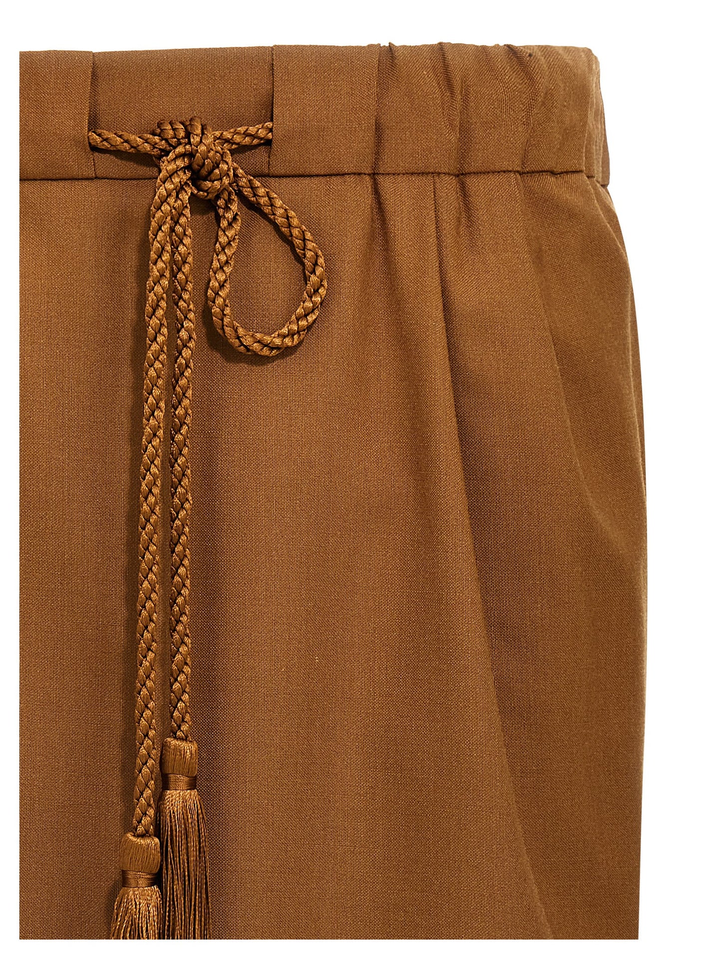 Max Mara Brown Virgin Wool Long Skirt