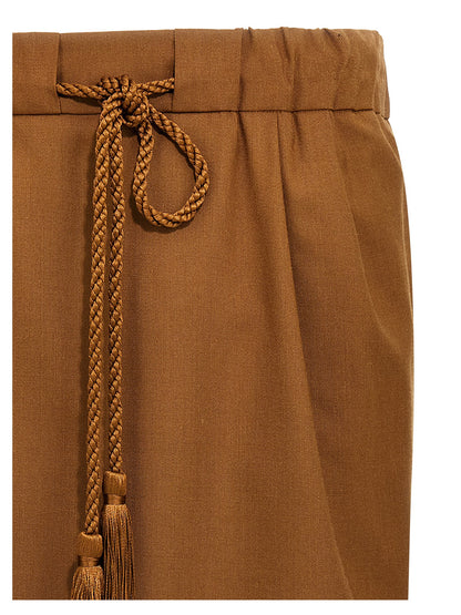 Max Mara Brown Virgin Wool Long Skirt
