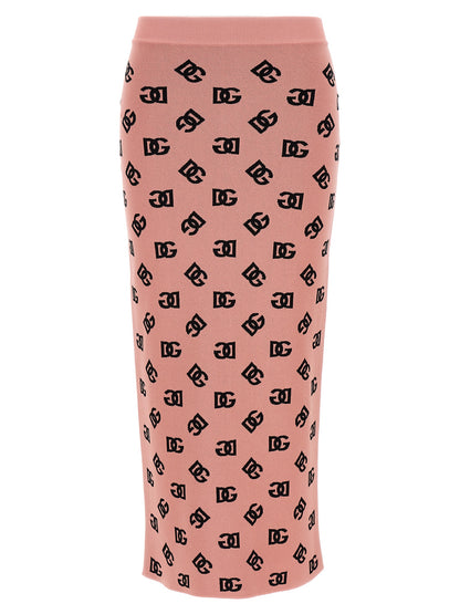 Dolce & Gabbana Multicolor Viscose Midi Skirt
