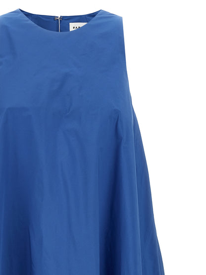 P.A.R.O.S.H. Blue Polyester Long Dress
