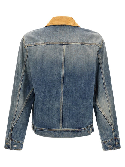Alexander McQueen Blue Cotton Denim Jacket