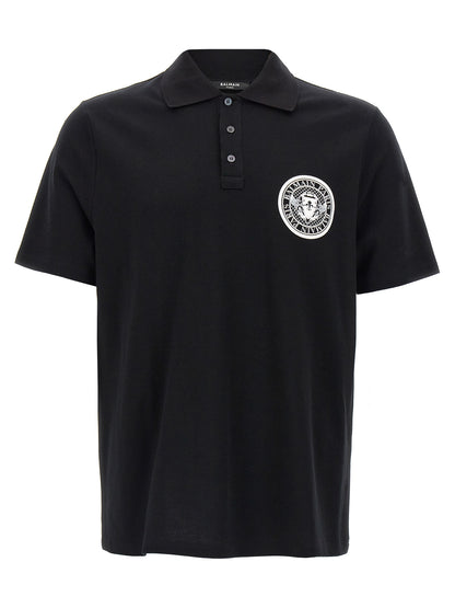 Balmain Bicolor Cotton Polo Shirt