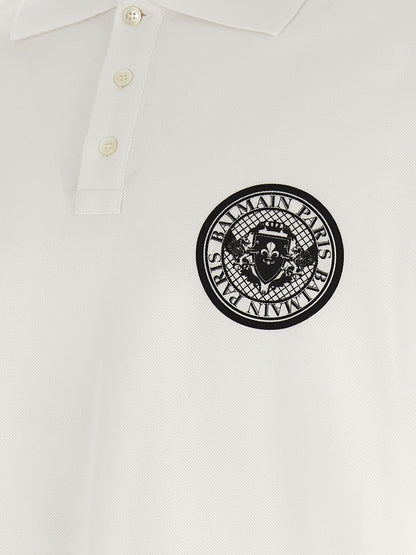 Balmain Bicolor Cotton Polo Shirt