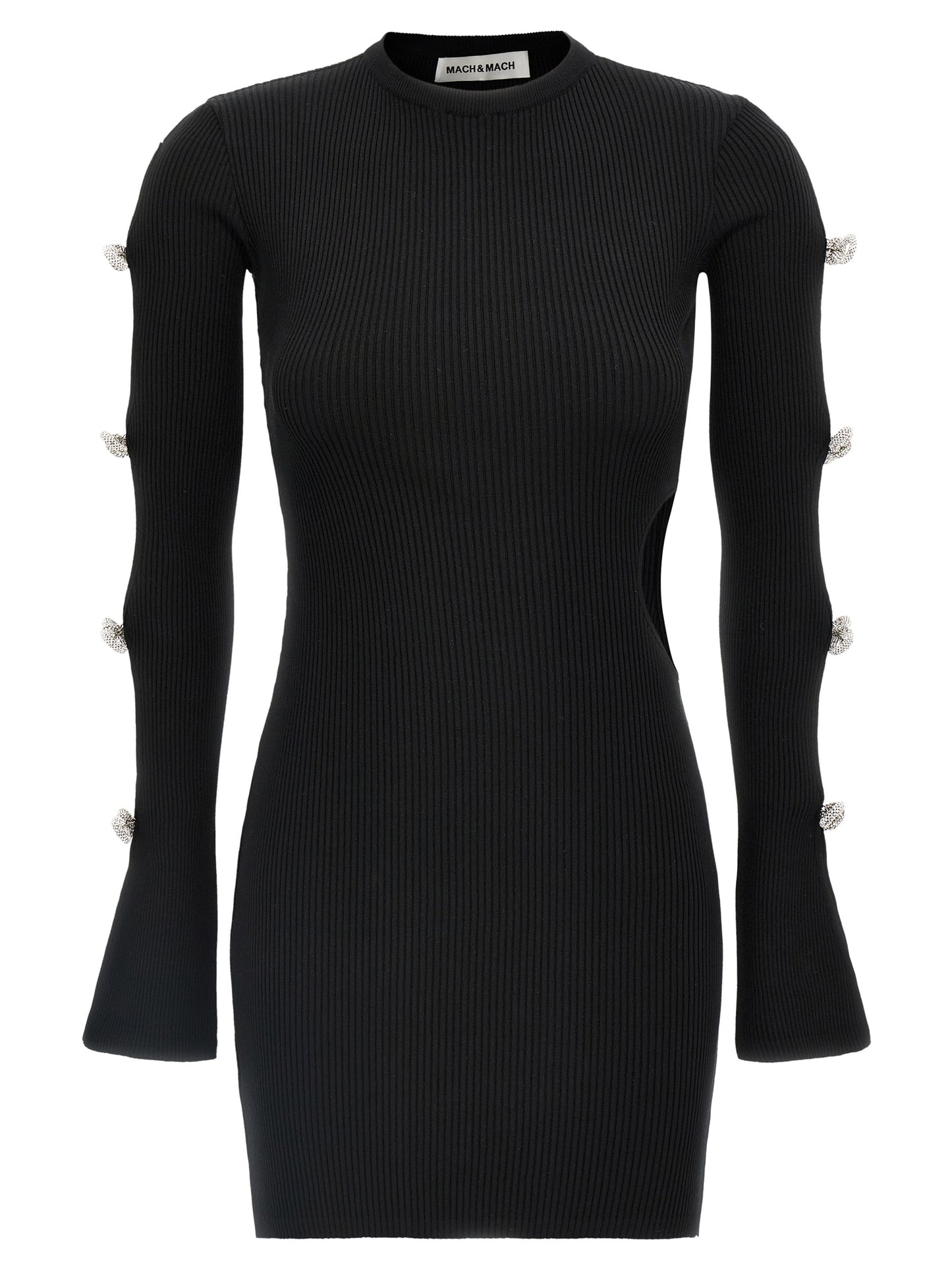 MACH & MACH Black Viscose Short Dress
