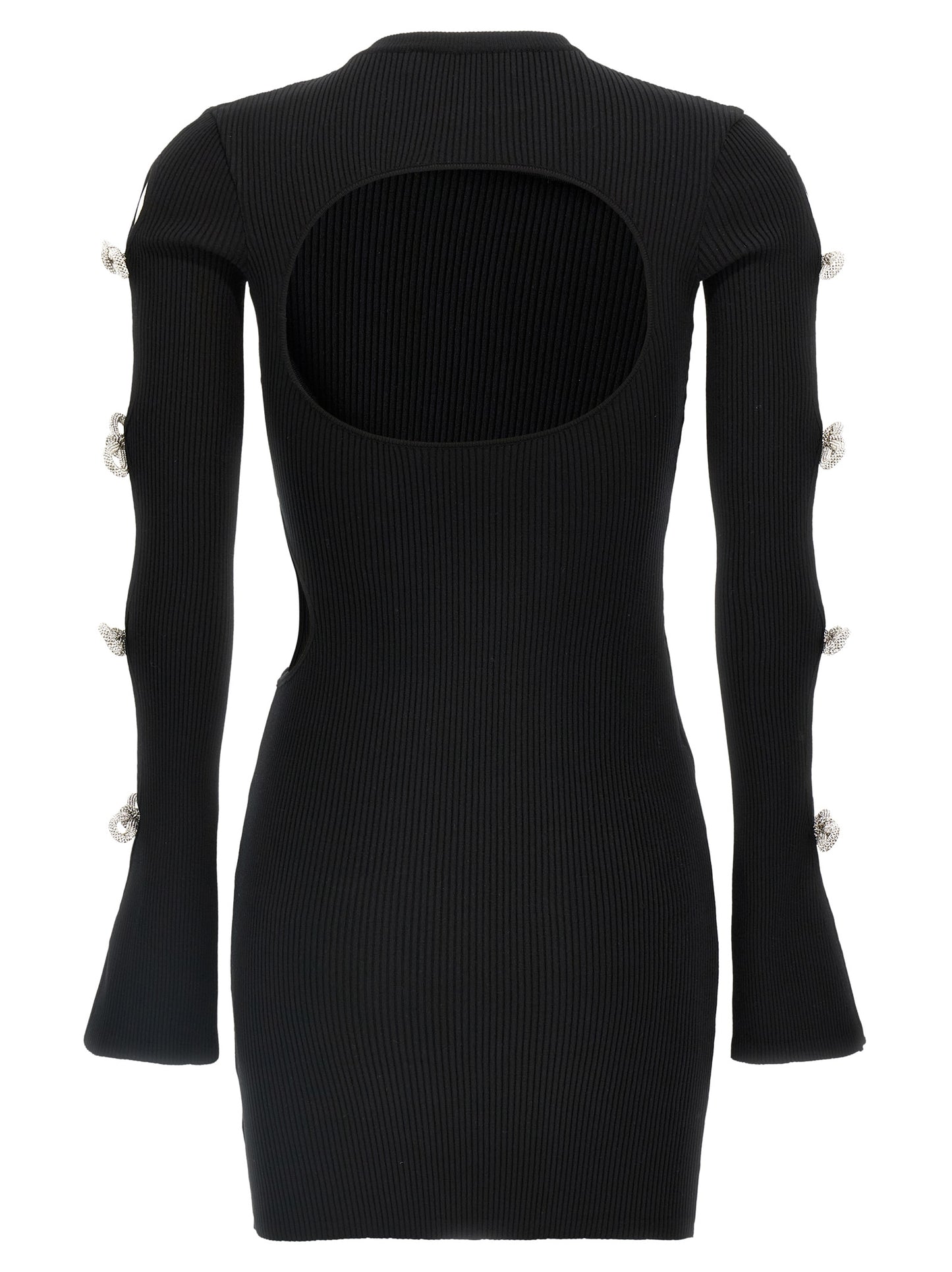 MACH & MACH Black Viscose Short Dress