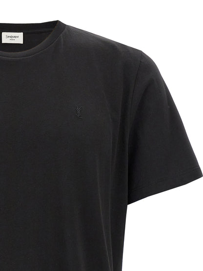 Saint Laurent Black Cotton T-Shirt