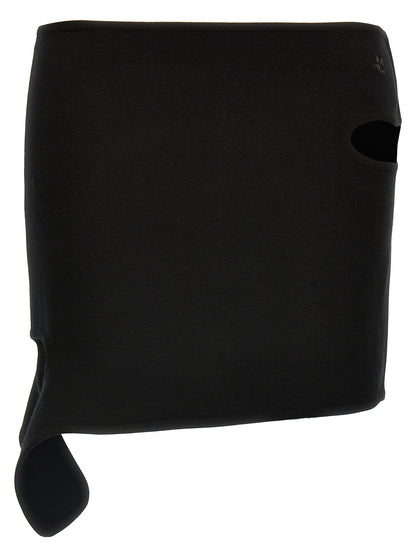 Courrèges Black Viscose Long Skirt