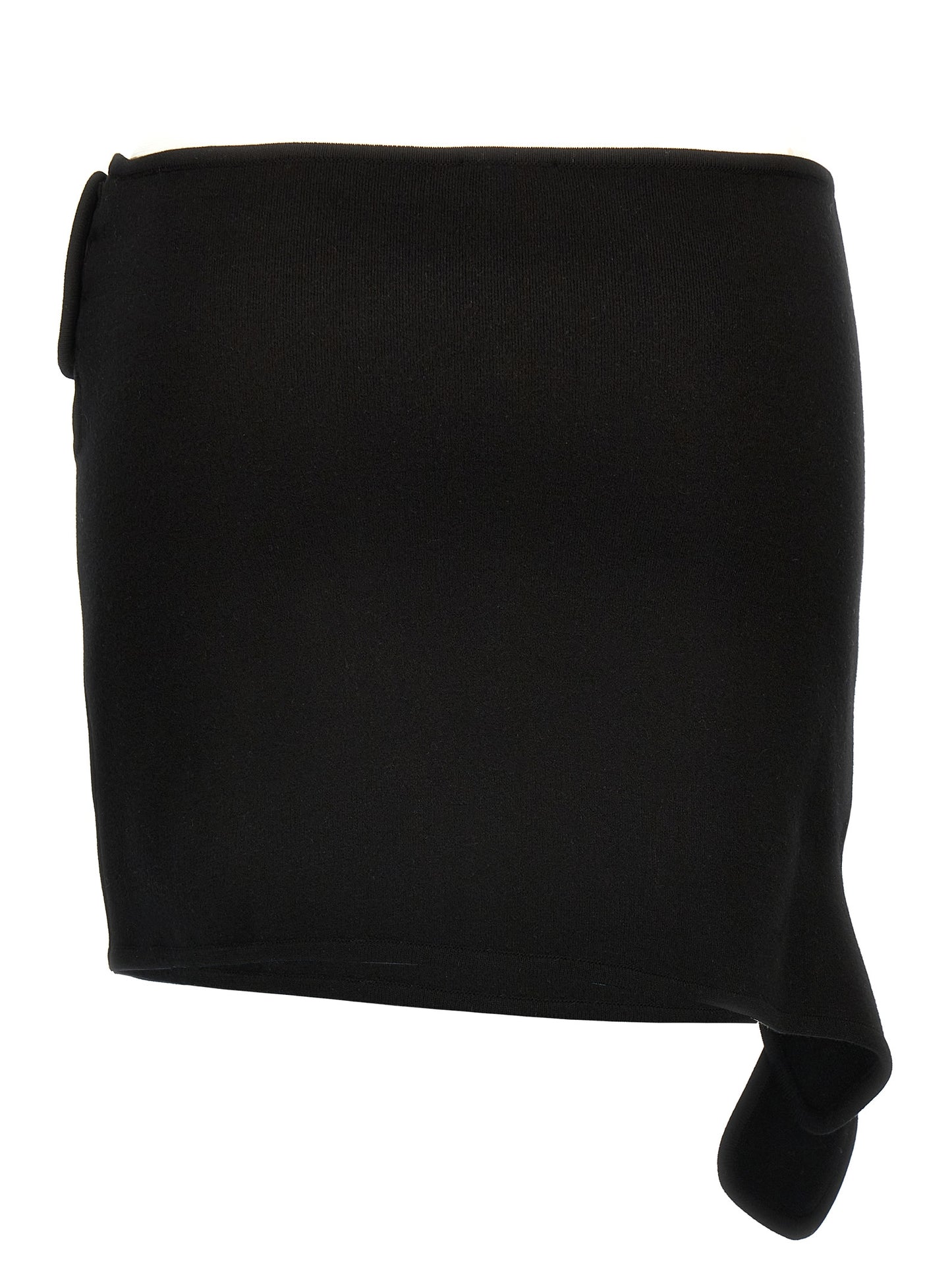 Courrèges Black Viscose Long Skirt